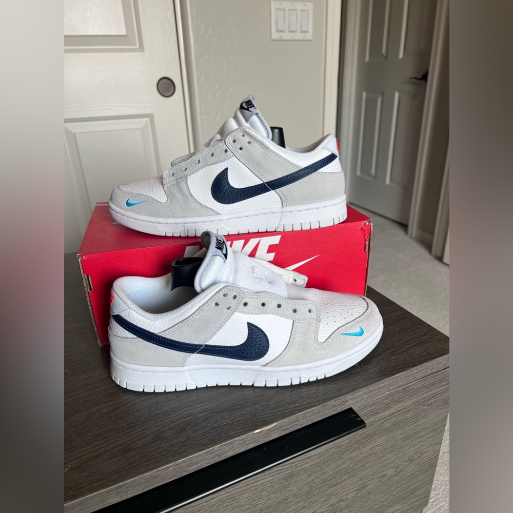 Nike Dunk Low Mini Swoosh - Football Grey Midnight Navy